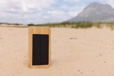 Logotrade promotional merchandise photo of: Sunwick 10.000 mAh Bamboo solar powerbank