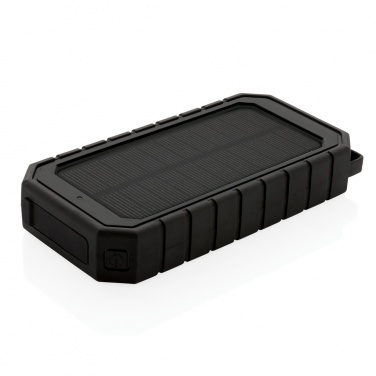 Logo trade promotional gift photo of: RCS recycled plastic Solar powerbank with 10W Wireless