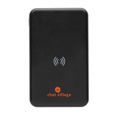 Logo trade promotional product photo of: RCS recycled plastic 5.000 mAh 5W wireless powerbank