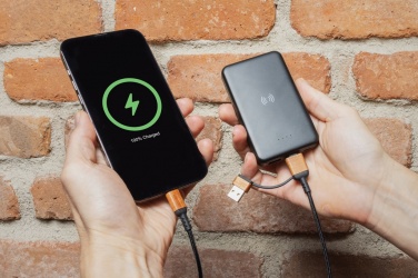 Logotrade promotional giveaways photo of: RCS recycled plastic 5.000 mAh 5W wireless powerbank