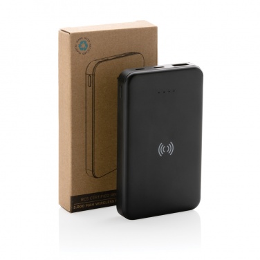 Logotrade business gift image of: RCS recycled plastic 5.000 mAh 5W wireless powerbank