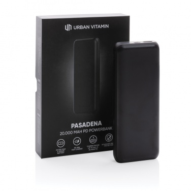 Logo trade promotional giveaway photo of: Urban Vitamin Pasadena 20.000 mAh 18W PD powerbank