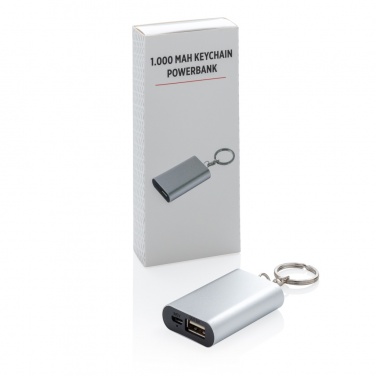 Logo trade business gifts image of: 1.000 mAh keychain powerbank