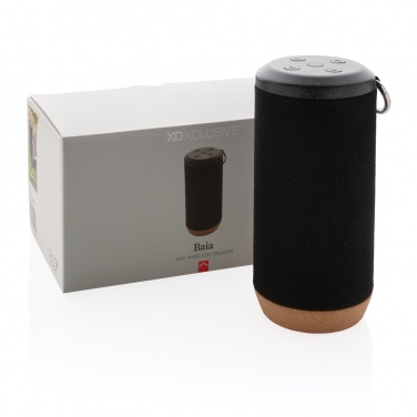 Logo trade corporate gift photo of: Baia 10W wireless speaker, cork