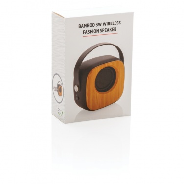 Logotrade promotional items photo of: Bamboo 3W Wireless Fashion Speaker