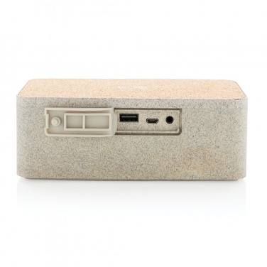 Logo trade business gifts image of: Wheatstraw wireless charging speaker