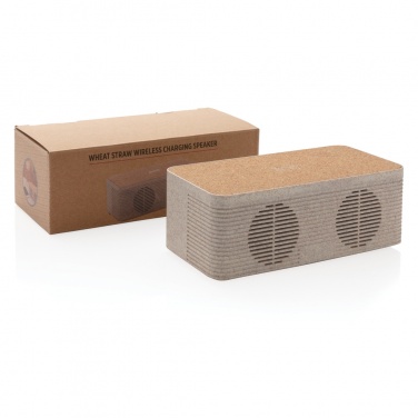 Logotrade advertising product image of: Wheatstraw wireless charging speaker