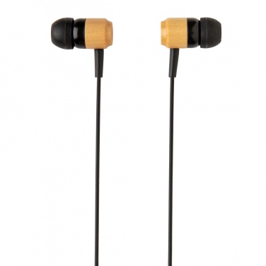 Logo trade corporate gift photo of: Bamboo wireless earbuds