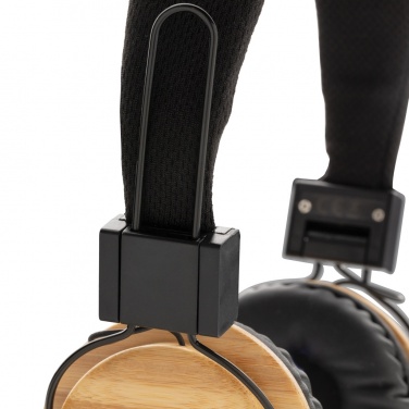 Logo trade promotional merchandise photo of: Bamboo wireless headphone