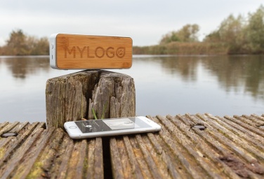 Logotrade corporate gift image of: Nevada Bamboo 3W wireless speaker