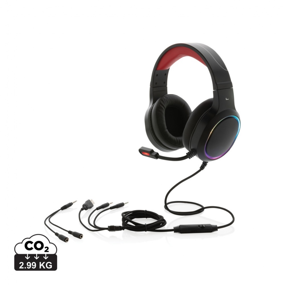 Logo trade promotional merchandise photo of: RGB gaming headset