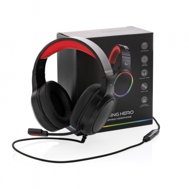 Logo trade business gifts image of: RGB gaming headset