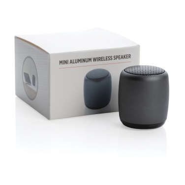 Logo trade promotional gifts picture of: Mini aluminium wireless speaker