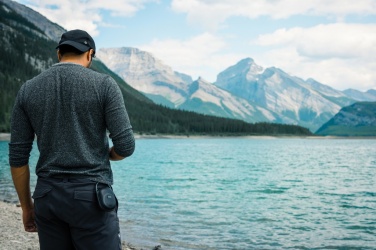 Logotrade promotional merchandise image of: RCS recycled plastic Lightboom 5W Clip speaker