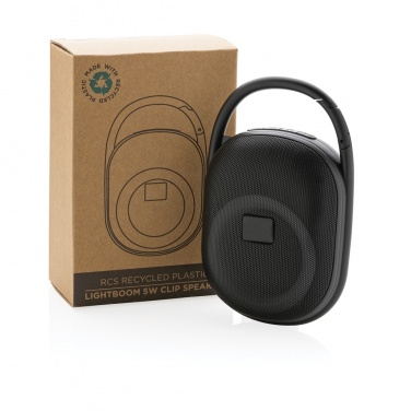 Logo trade promotional giveaway photo of: RCS recycled plastic Lightboom 5W Clip speaker