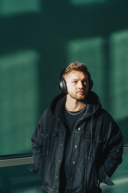 Logo trade promotional merchandise image of: Urban Vitamin Cupertino RCS rplastic ANC headphone