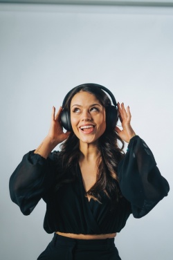 Logo trade business gifts image of: Urban Vitamin Cupertino RCS rplastic ANC headphone