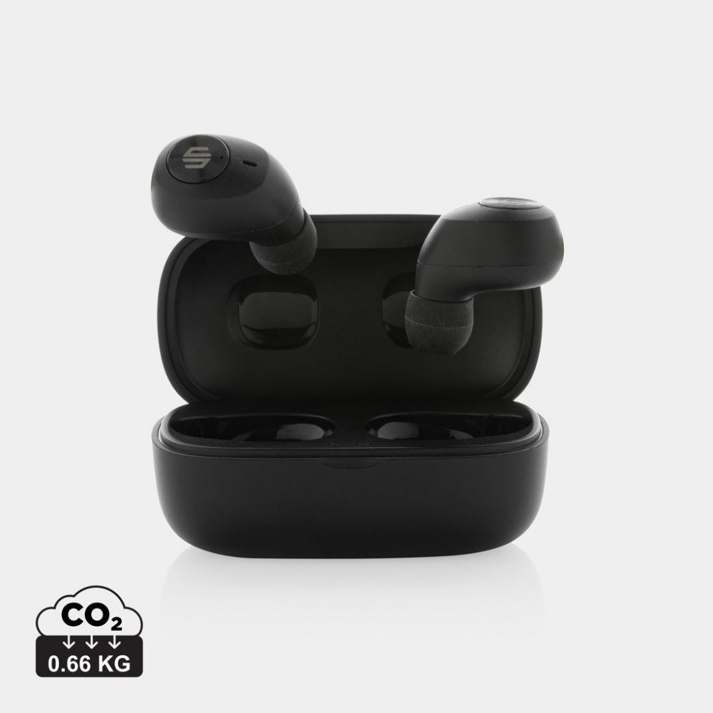 Logo trade promotional products image of: Urban Vitamin Palm Springs RCS rplastic ENC earbuds