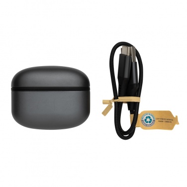 Logo trade promotional product photo of: Terra RCS recycled aluminium wireless earbuds