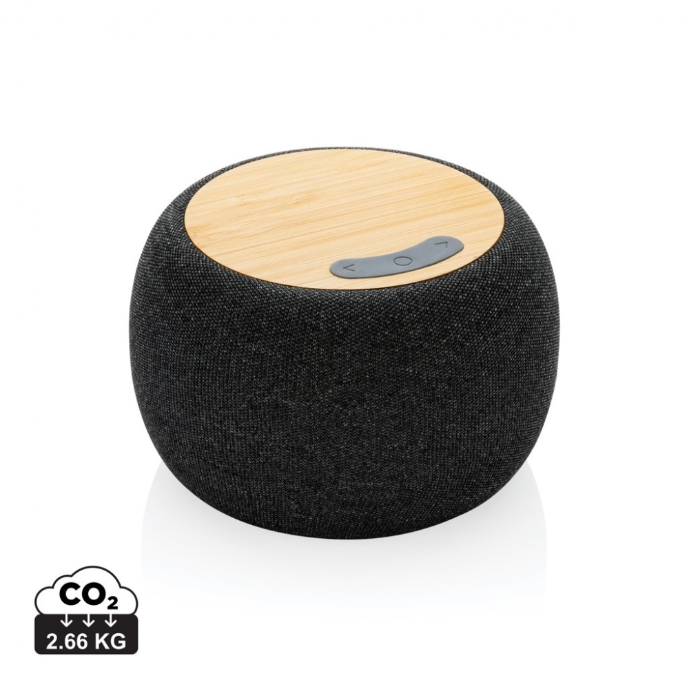Logo trade advertising products image of: RCS Rplastic/PET and bamboo 5W speaker