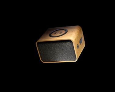 Logotrade corporate gift image of: RCS Rplastic 3W speaker with bamboo 5W wireless