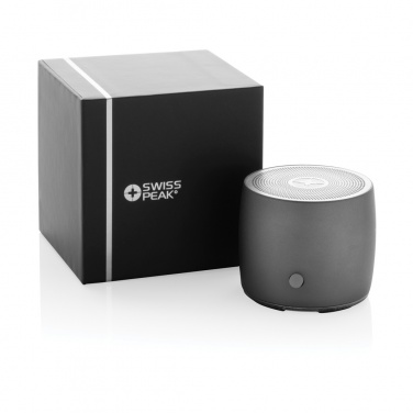 Logo trade promotional items picture of: Swiss Peak RCS recycled aluminum 3W bass speaker