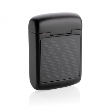 Logo trade corporate gifts image of: Skywave RCS recycled plastic solar earbuds