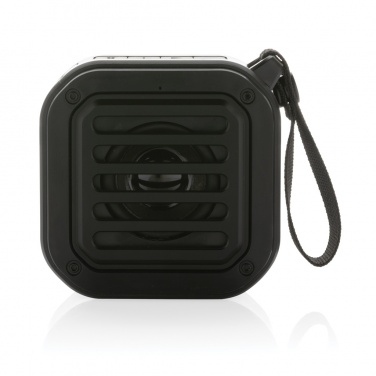 Logo trade promotional merchandise photo of: 3W RCS recycled plastic wireless sunwave solar speaker