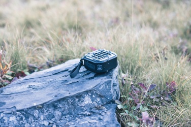 Logotrade promotional gift image of: 3W RCS recycled plastic wireless sunwave solar speaker