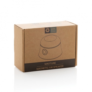Logo trade corporate gifts image of: Magtune RCS recycled plastic magnetic 5W speaker