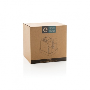 Logotrade corporate gift image of: Singvibe RCS recycled plastic karaoke set with double mic
