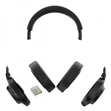 Logo trade advertising products picture of: Irvine RCS recycled and repairable ANC wireless headphone