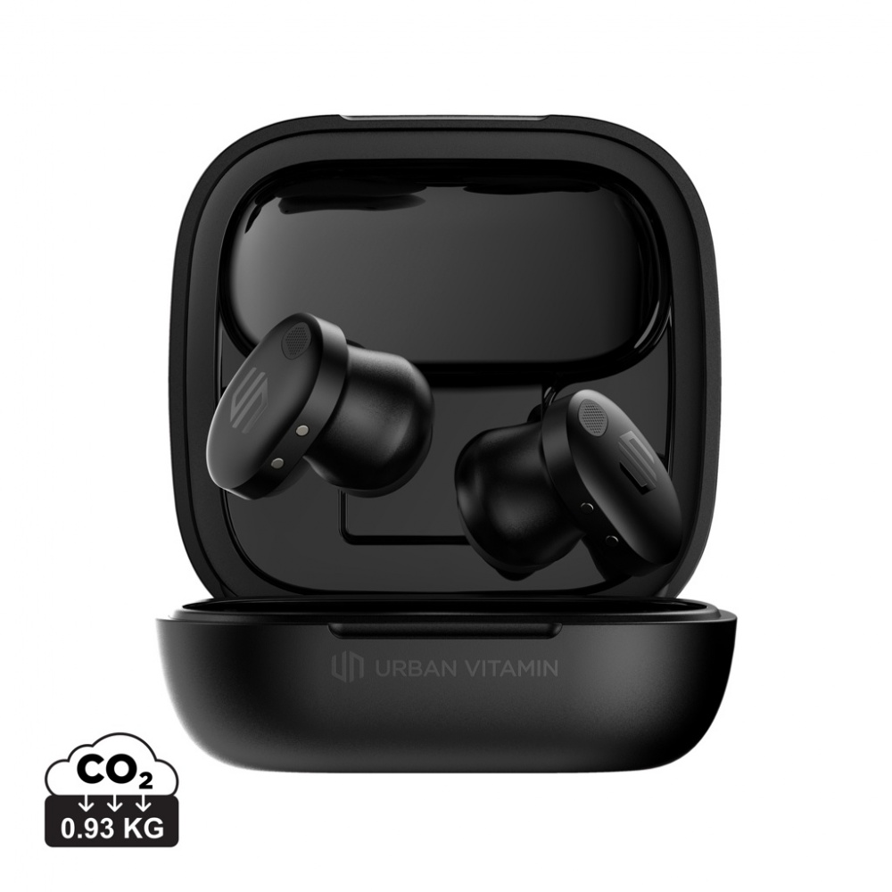 Logo trade promotional item photo of: Lakewood RCS recycled and repairable wireless earbuds