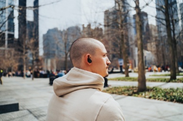 Logo trade promotional products picture of: Lakewood RCS recycled and repairable wireless earbuds