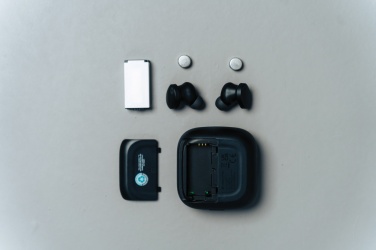 Logotrade advertising product image of: Lakewood RCS recycled and repairable wireless earbuds