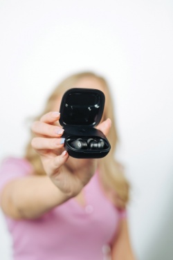 Logo trade advertising product photo of: Lakewood RCS recycled and repairable wireless earbuds