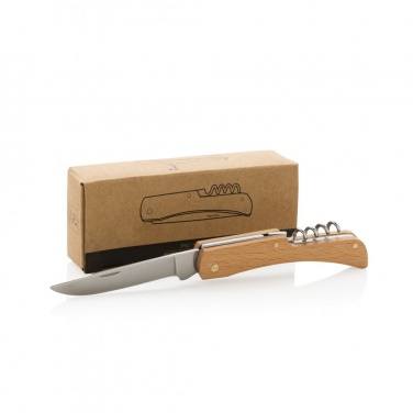 Logo trade corporate gift photo of: Wooden knife with bottle opener