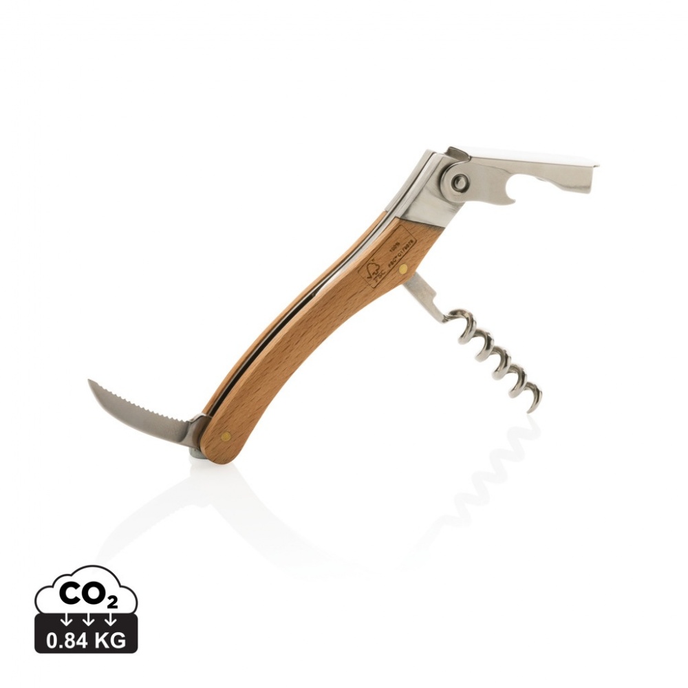 Logo trade promotional gifts picture of: Wooden Corkscrew