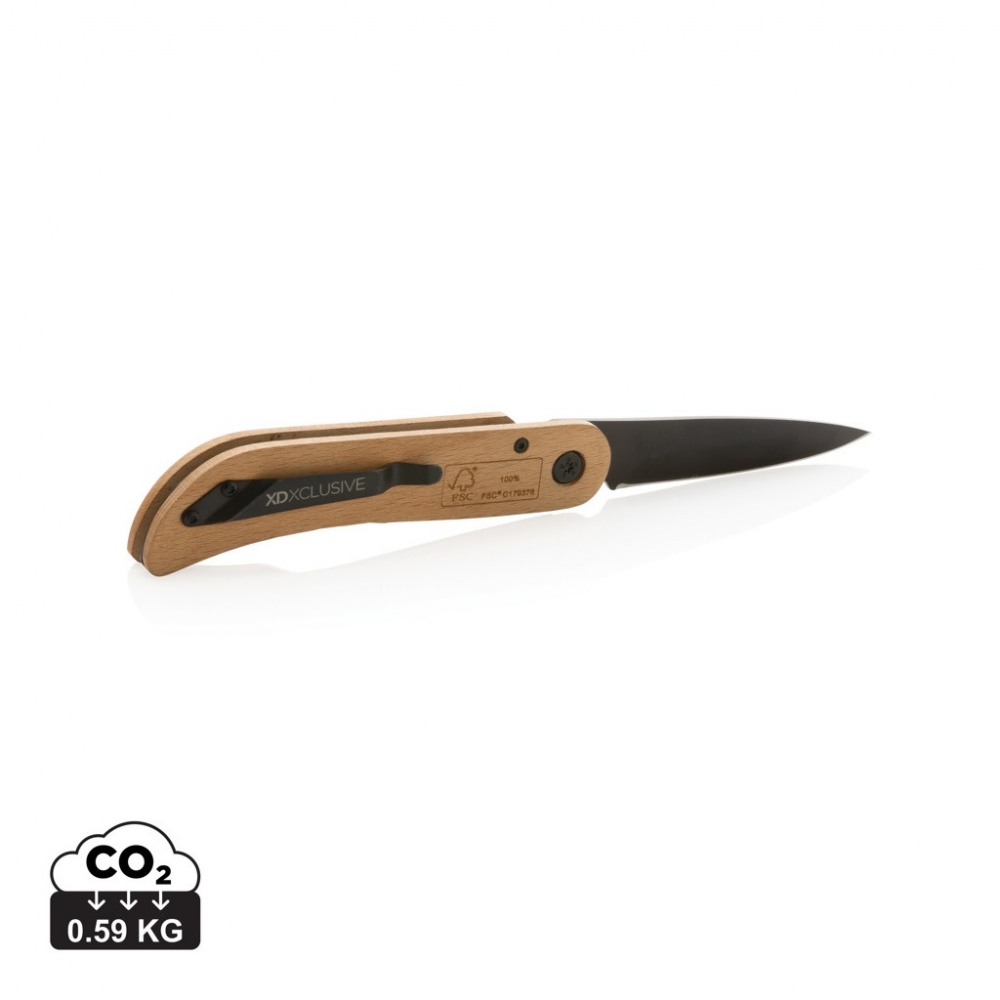 Logo trade business gift photo of: Nemus Luxury Wooden knife with lock