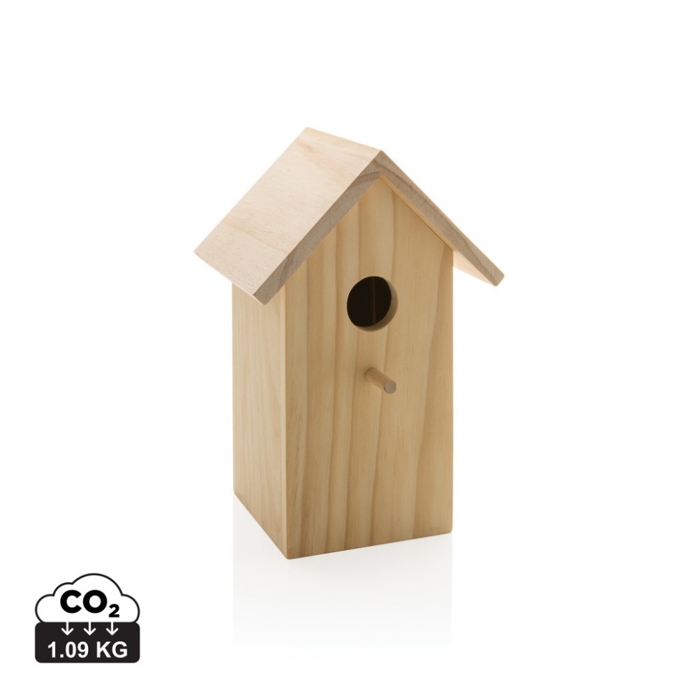 Logo trade promotional items image of: Wooden birdhouse