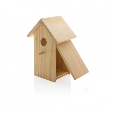 Logo trade advertising products image of: Wooden birdhouse