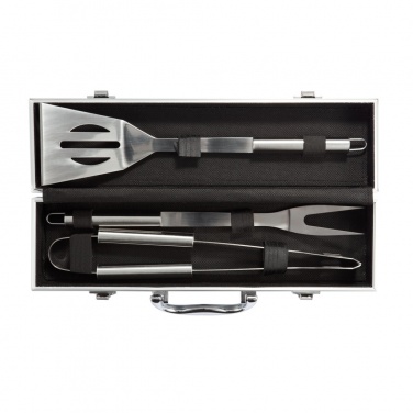 Logo trade promotional items image of: 3 pcs barbecue set in aluminium box