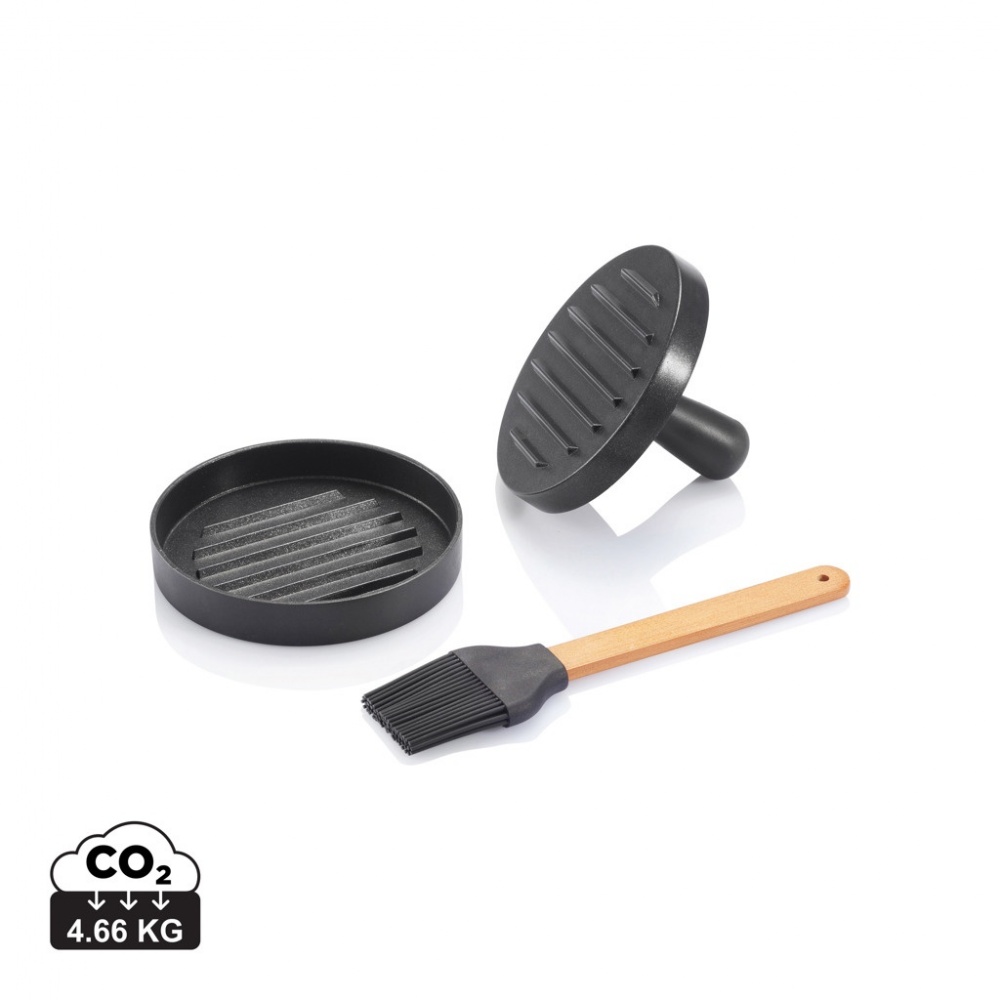 Logotrade corporate gifts photo of: BBQ set with hamburger press and brush