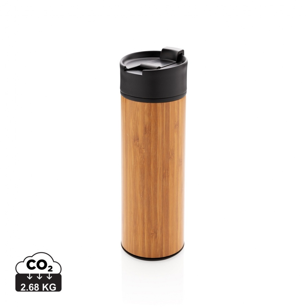Logotrade advertising product picture of: Bogota vacuum bamboo coffee mug