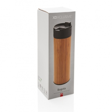 Logotrade promotional products photo of: Bogota vacuum bamboo coffee mug