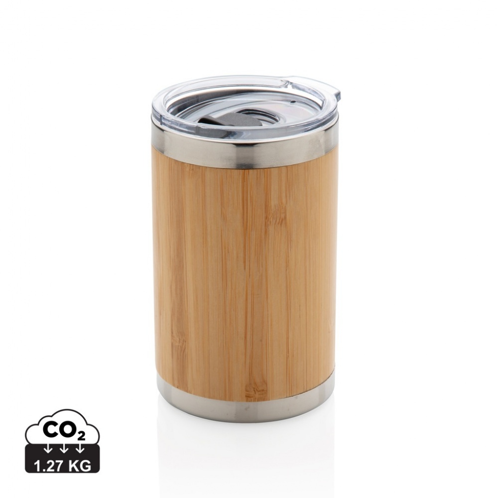Logo trade promotional merchandise picture of: Bamboo coffee to go tumbler
