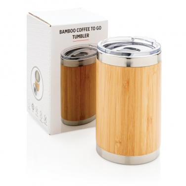 Logo trade promotional gifts image of: Bamboo coffee to go tumbler