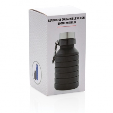 Logo trade corporate gifts picture of: Leakproof collapsible silicone bottle with lid