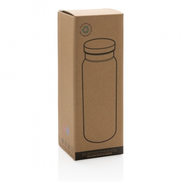 Logo trade promotional item photo of: RCS Recycled stainless steel vacuum bottle 600ML