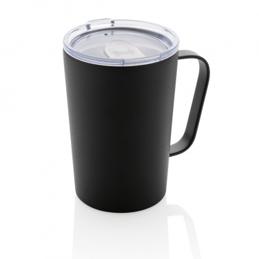 Logo trade corporate gifts picture of: RCS Recycled stainless steel modern vacuum mug with lid